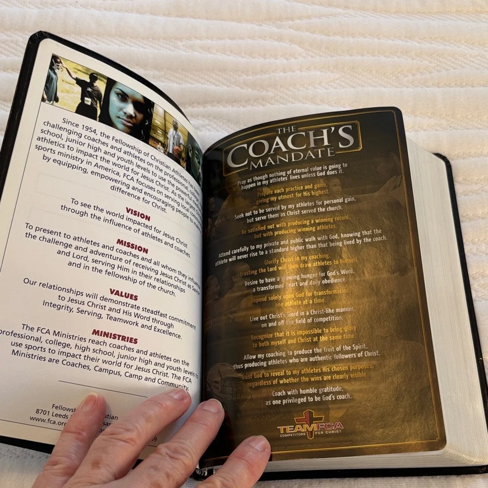 Fellowship of Christian Athletes Competitor’s  Coach's Bible w/Devotionals